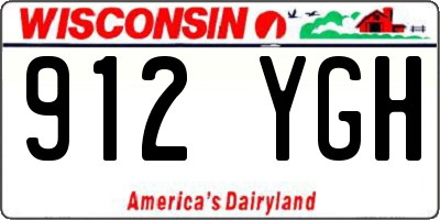 WI license plate 912YGH