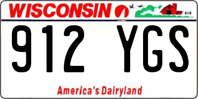 WI license plate 912YGS