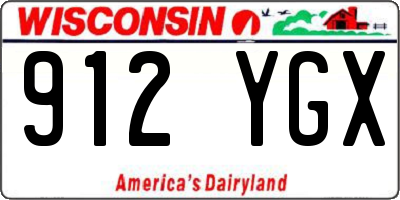 WI license plate 912YGX