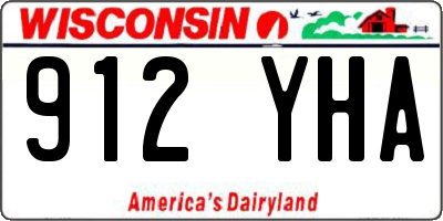 WI license plate 912YHA