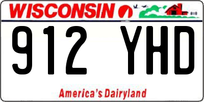 WI license plate 912YHD