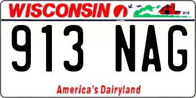 WI license plate 913NAG