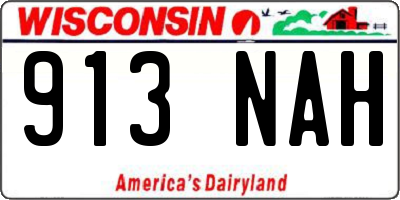 WI license plate 913NAH