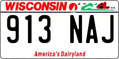 WI license plate 913NAJ