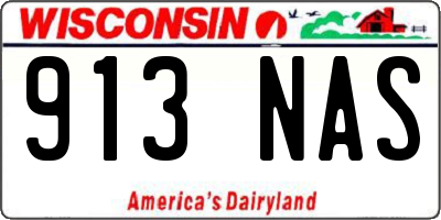 WI license plate 913NAS