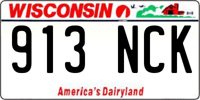 WI license plate 913NCK