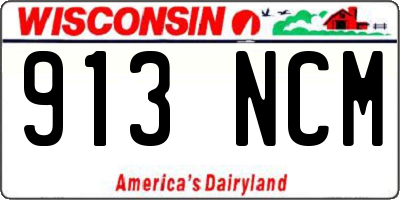 WI license plate 913NCM