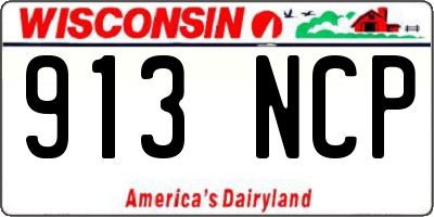WI license plate 913NCP