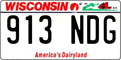WI license plate 913NDG