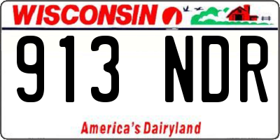 WI license plate 913NDR