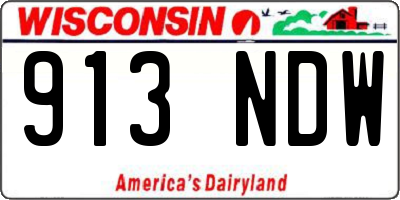 WI license plate 913NDW