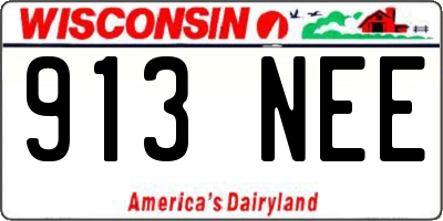 WI license plate 913NEE