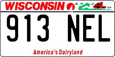 WI license plate 913NEL