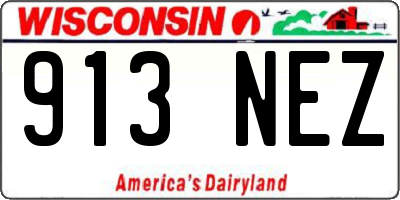 WI license plate 913NEZ