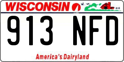 WI license plate 913NFD
