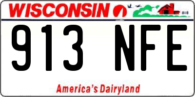WI license plate 913NFE