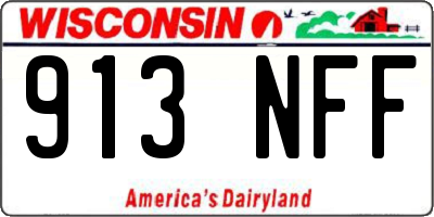 WI license plate 913NFF