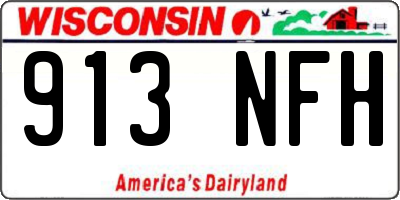 WI license plate 913NFH