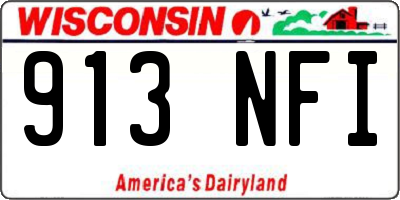 WI license plate 913NFI