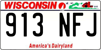 WI license plate 913NFJ