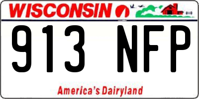 WI license plate 913NFP