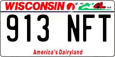 WI license plate 913NFT