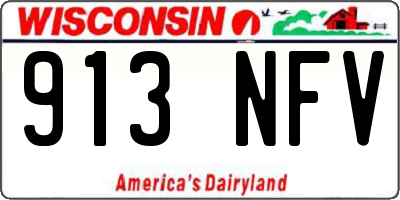 WI license plate 913NFV