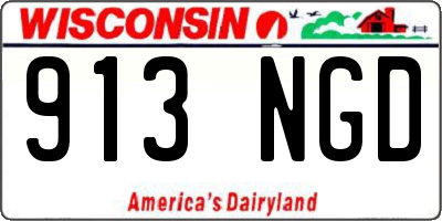 WI license plate 913NGD