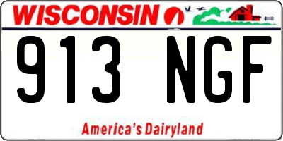WI license plate 913NGF