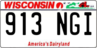 WI license plate 913NGI
