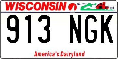 WI license plate 913NGK