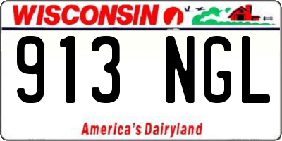 WI license plate 913NGL