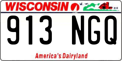 WI license plate 913NGQ