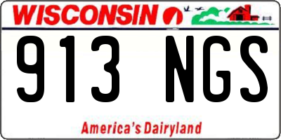 WI license plate 913NGS