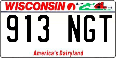 WI license plate 913NGT