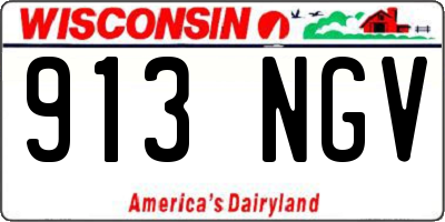 WI license plate 913NGV
