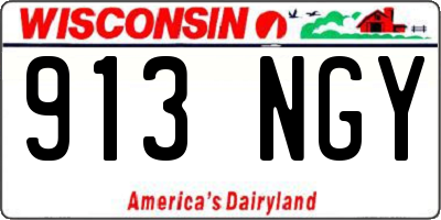 WI license plate 913NGY
