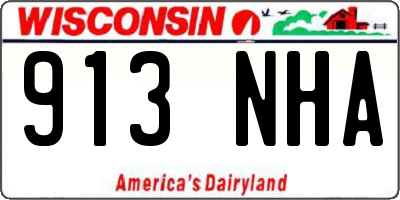 WI license plate 913NHA