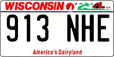 WI license plate 913NHE