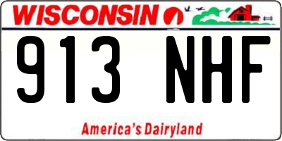 WI license plate 913NHF