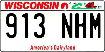 WI license plate 913NHM