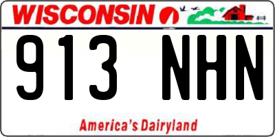 WI license plate 913NHN