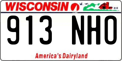 WI license plate 913NHO