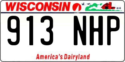 WI license plate 913NHP