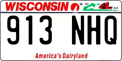 WI license plate 913NHQ