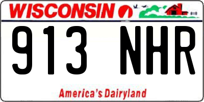 WI license plate 913NHR