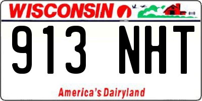 WI license plate 913NHT