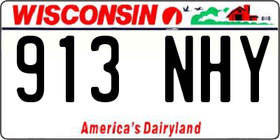 WI license plate 913NHY