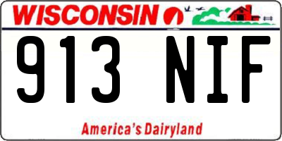 WI license plate 913NIF