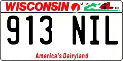 WI license plate 913NIL